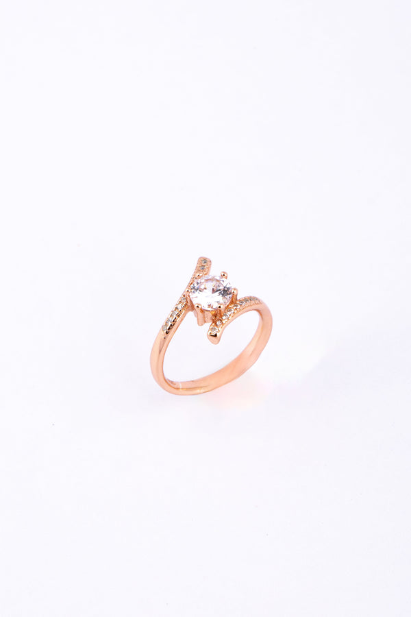 Rose Gold Curved Band Ring