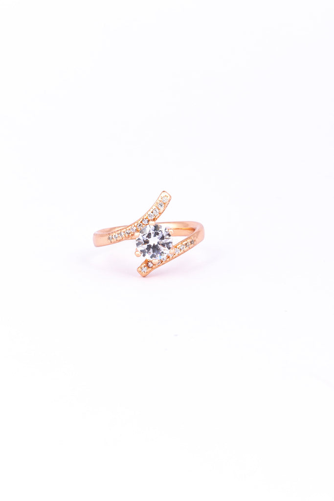 Rose Gold Curved Band Ring