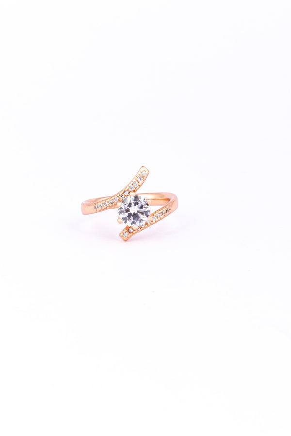 Rose Gold Curved Band Ring