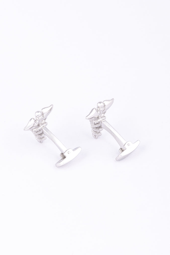 Silver Caduceus Cufflinks
