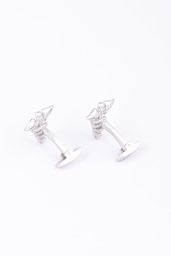 Silver Caduceus Cufflinks