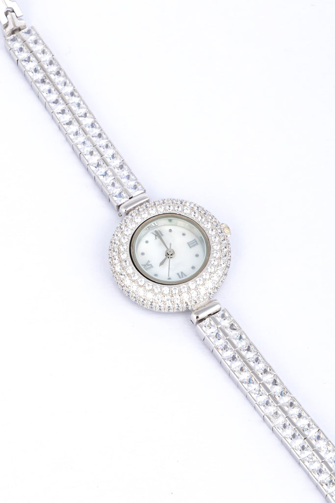 Diamond-Studded Roman Numeral Watch