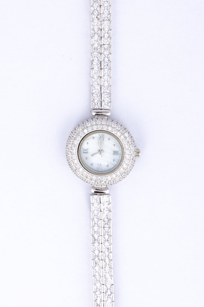 Diamond-Studded Roman Numeral Watch