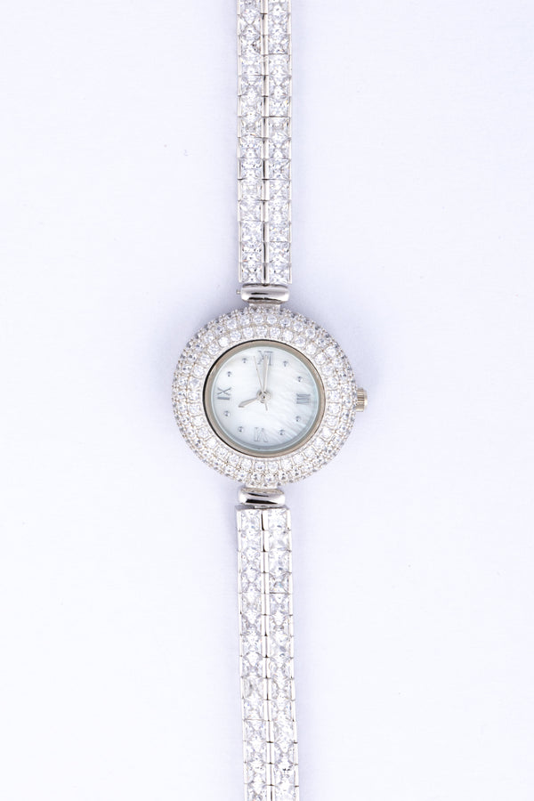 Diamond-Studded Roman Numeral Watch