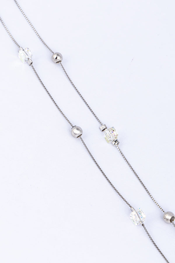 Iridescent Crystal Bead Necklace