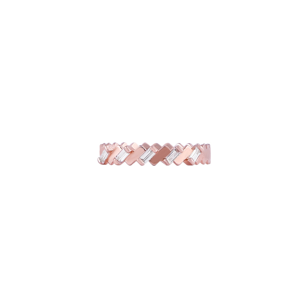 Baguette, CZ, Rose Gold