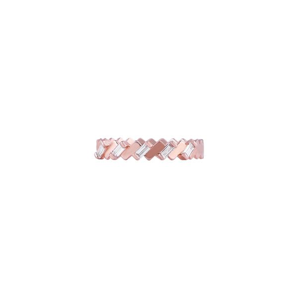 Baguette, CZ, Rose Gold