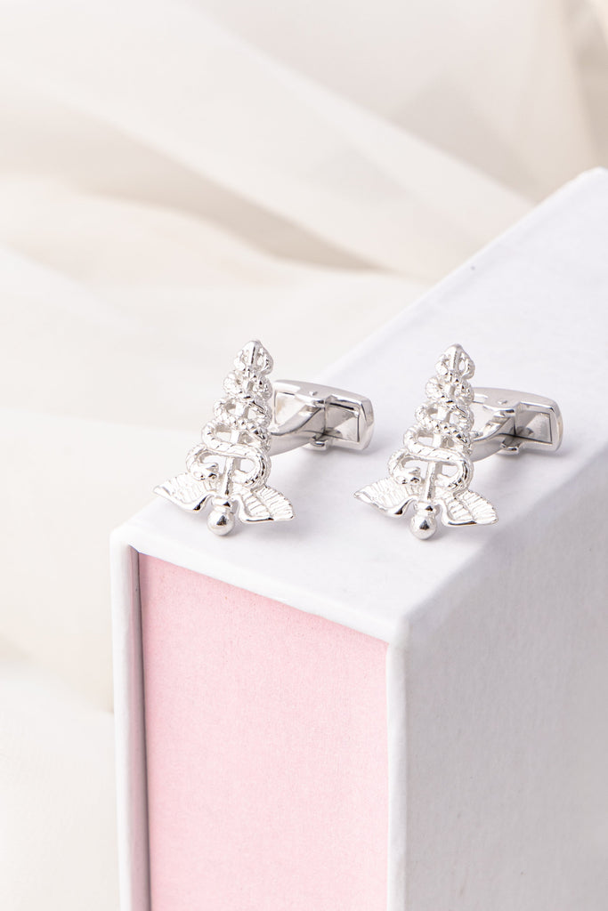 Silver Caduceus Cufflinks