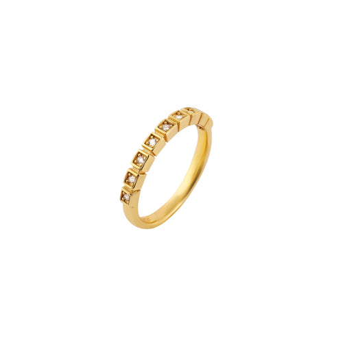 Baguette Pave Stackable Rings in Three Tones for her