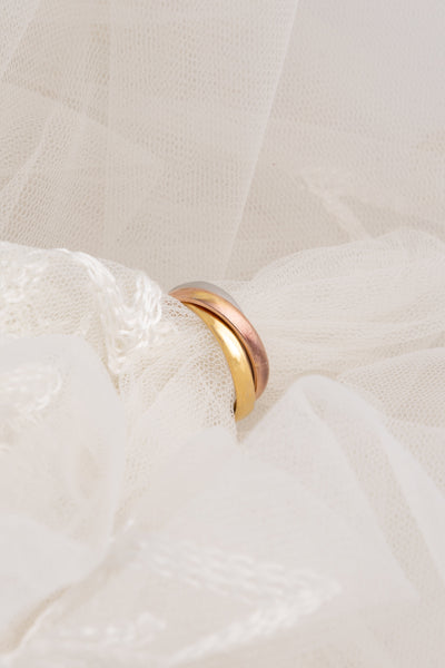 Tri-Color Interlocking Rings - Flâneur Global® | FG | 925 Fine Silver Jewelry & Accessories 