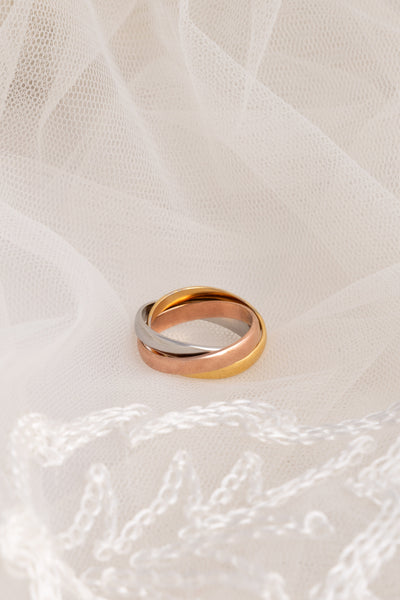 Tri-Color Interlocking Rings - Flâneur Global® | FG | 925 Fine Silver Jewelry & Accessories 