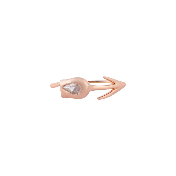 Heart and Arrow CZ Rose Gold Ring for her