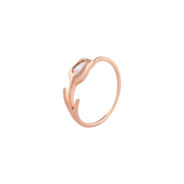 Heart and Arrow CZ Rose Gold Ring for her