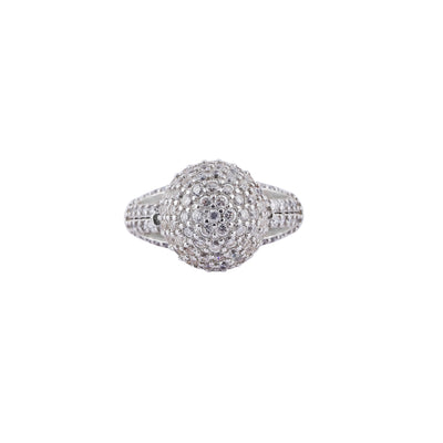 Pave Cluster Silver Ring for her