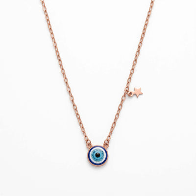 Sterling Silver Blue Nazar Protection Pendant