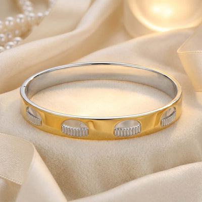 Gilded Eye Motif Enamel Kada