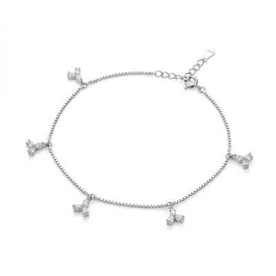 Celestial Angel Charm Layered Anklet Set