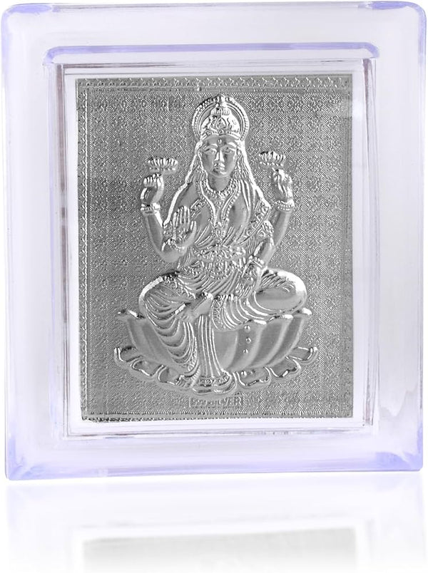 Silver Lakshmi Murti in Acrylic Case