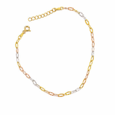 Minimalist Gold Paperclip Chain Anklet for Women