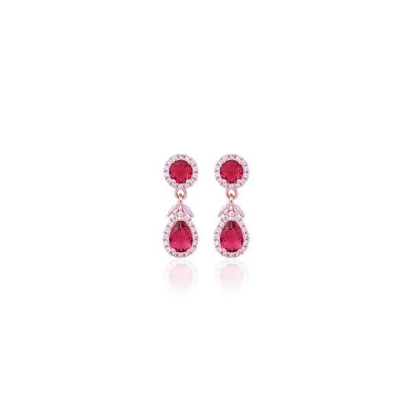Silver Ruby Drop