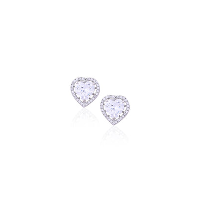 Silver Love Studs Earrings