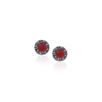 Silver Scarlet Studs for Her