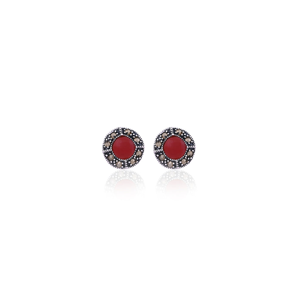 Silver Scarlet Studs for Her