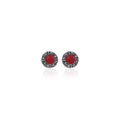 Silver Scarlet Studs for Her