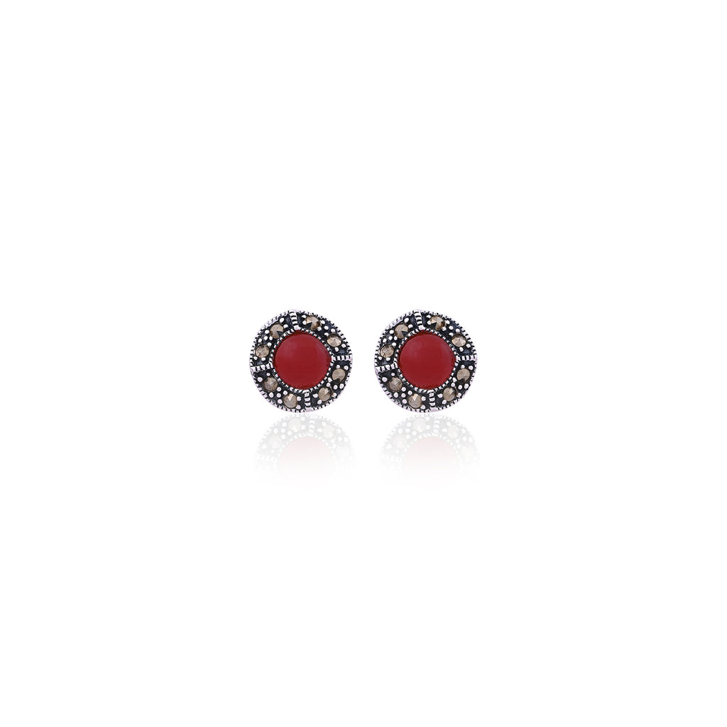 Silver Scarlet Studs for Her