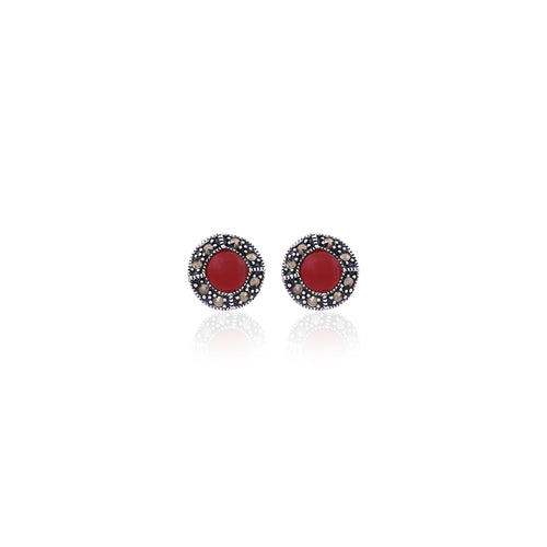 Silver Scarlet Studs for Her
