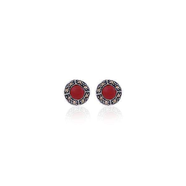 Silver Scarlet Studs for Her