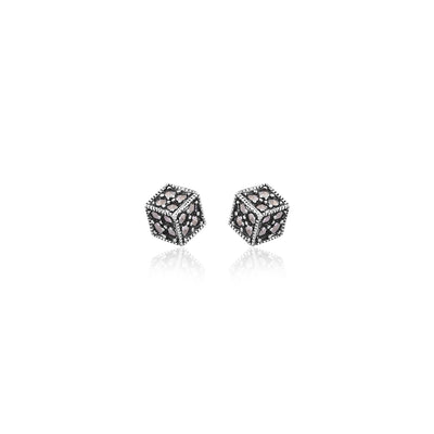 Silver Cube Studs for Her