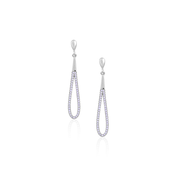 Silver Loop Dangle Earrings