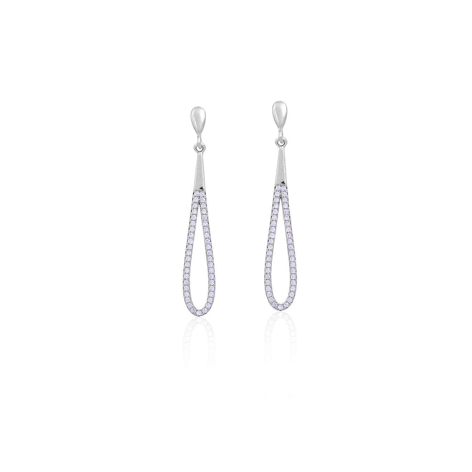 Silver Loop Dangle Earrings