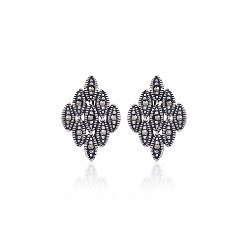 Silver Marquise Cluster Studs for Her