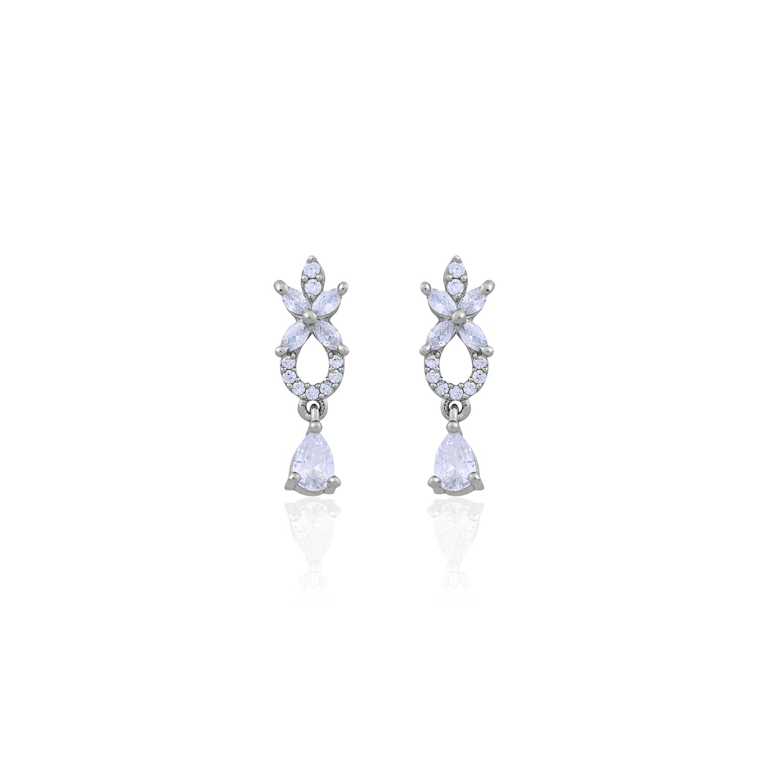 Silver Blossom Drop Earrings for Her - Flâneur Global® | FG | 925 Fine Silver Jewelry & Accessories 