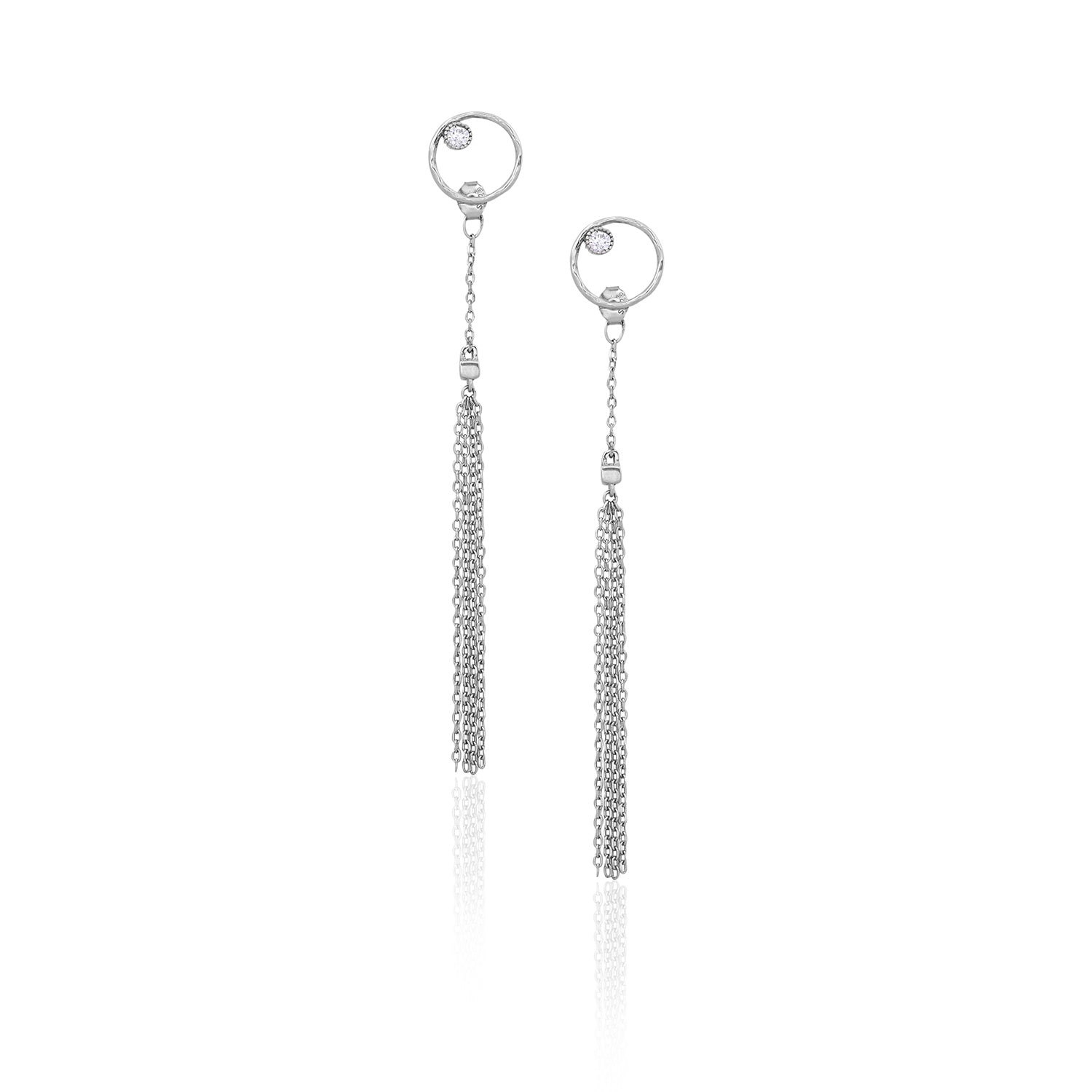 Silver Tassel Drop Earrings - Flâneur Global® | FG | 925 Fine Silver Jewelry & Accessories 