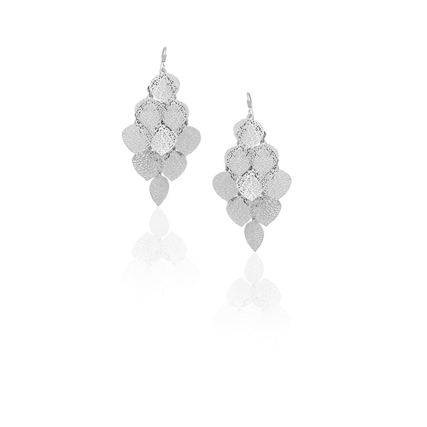 Sterling Silver Textured Dangle Earrings