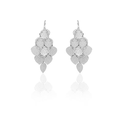Sterling Silver Textured Dangle Earrings
