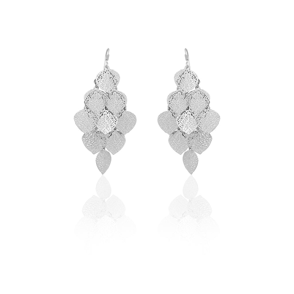 Sterling Silver Textured Dangle Earrings