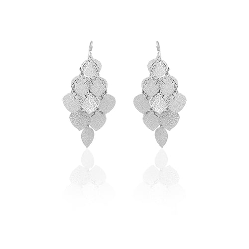 Sterling Silver Textured Dangle Earrings