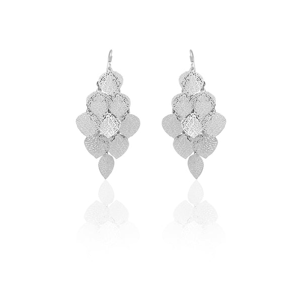 Sterling Silver Textured Dangle Earrings