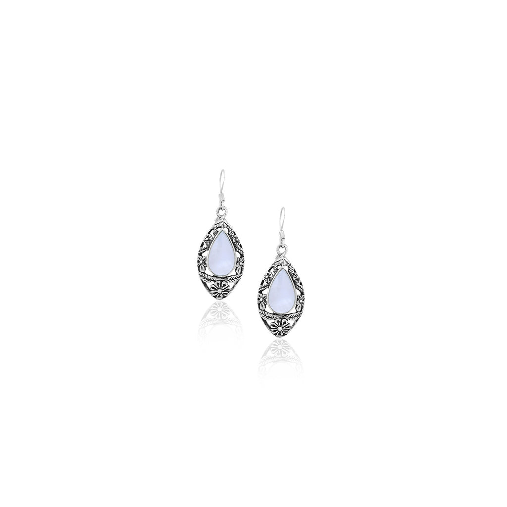 Silver Vintage Teardrop Earrings
