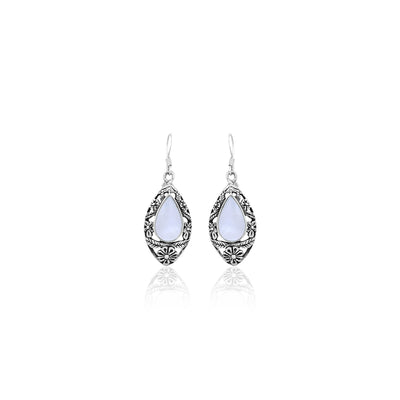 Silver Vintage Teardrop Earrings