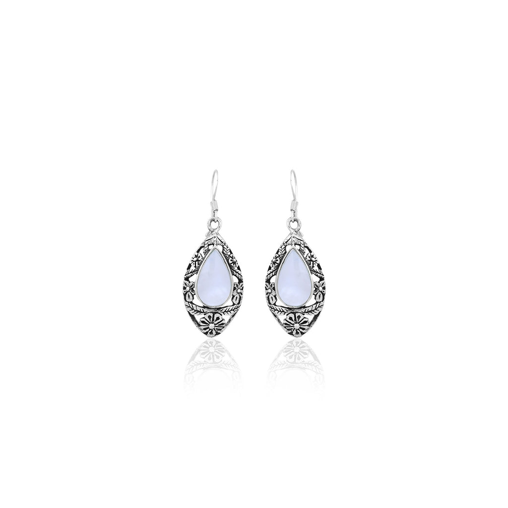 Silver Vintage Teardrop Earrings
