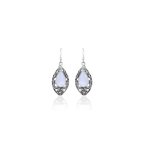 Silver Vintage Teardrop Earrings