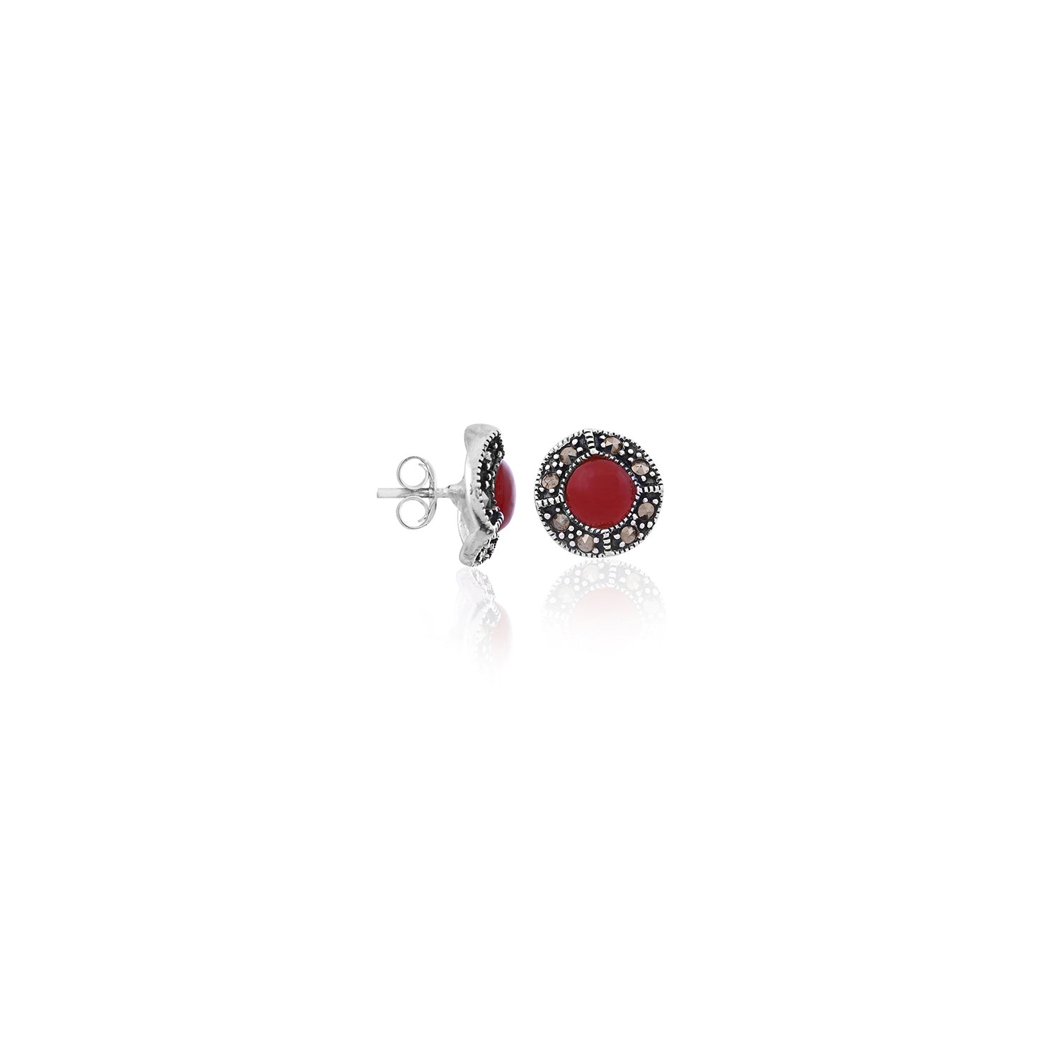 Silver Scarlet Studs for Her