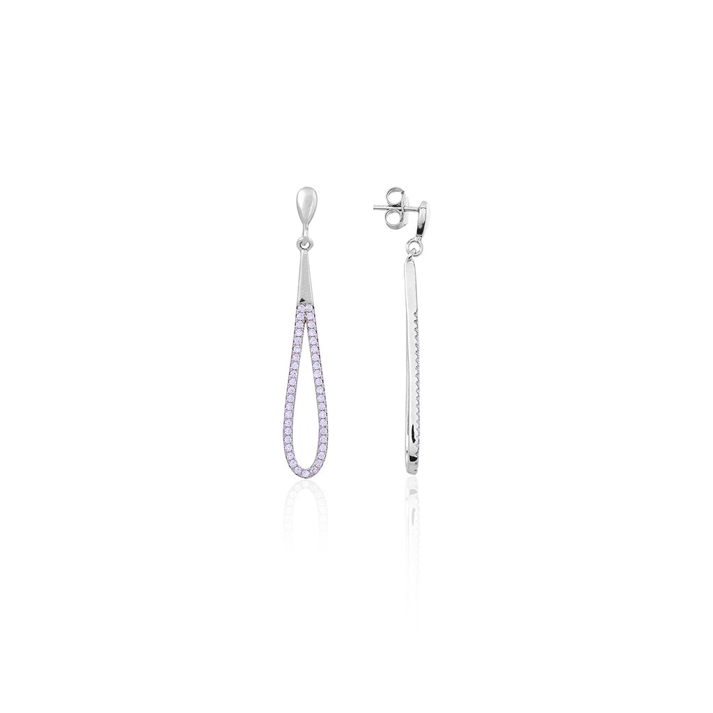 Silver Loop Dangle Earrings
