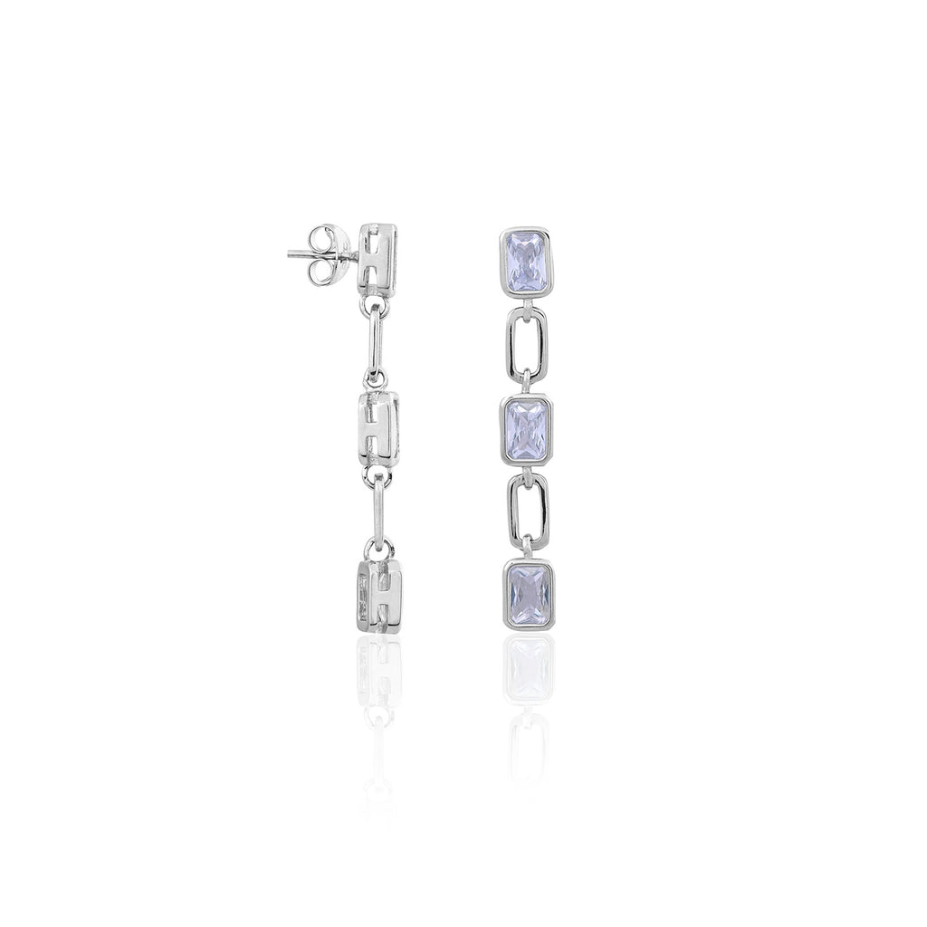 Silver Chic Link Earrings