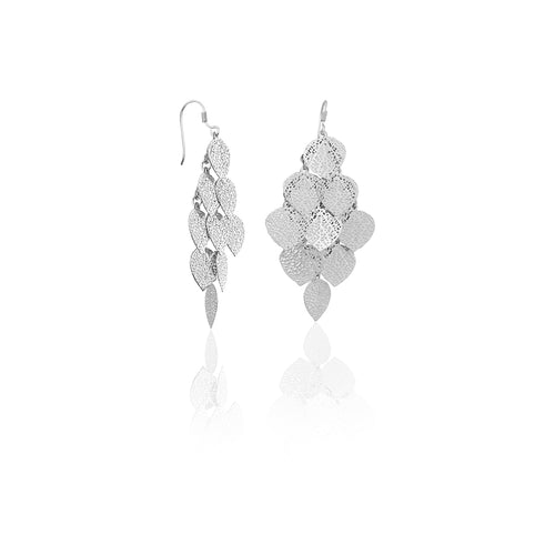 Sterling Silver Textured Dangle Earrings